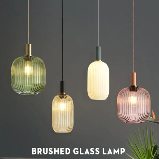 Nordic Retro restaurant colorfull Glass pendant lights Creative living room Lamp Simple bedside lamp LED E27 light Sunrise-bz Lights