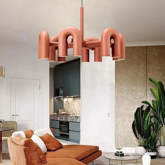 Nordic U Design Ceiling Chandelier for Living Dining Room Room Kitchen Bedroom Pendant Lights Dimming Home Decor Luminaires Sunrise-bz Lights