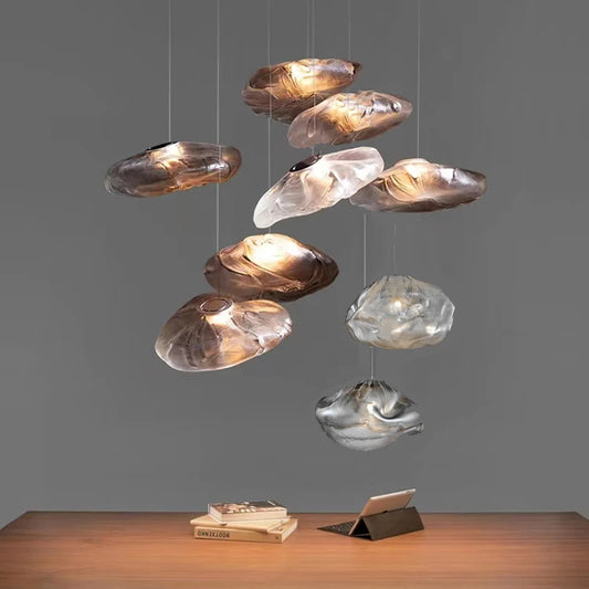 Cloud Design Glass Pendant Light Nordic Hanging Lamp For Living Dining Room Restaurant Loft Stairwell Chandelier Indoor Lighting Sunrise-bz Lights