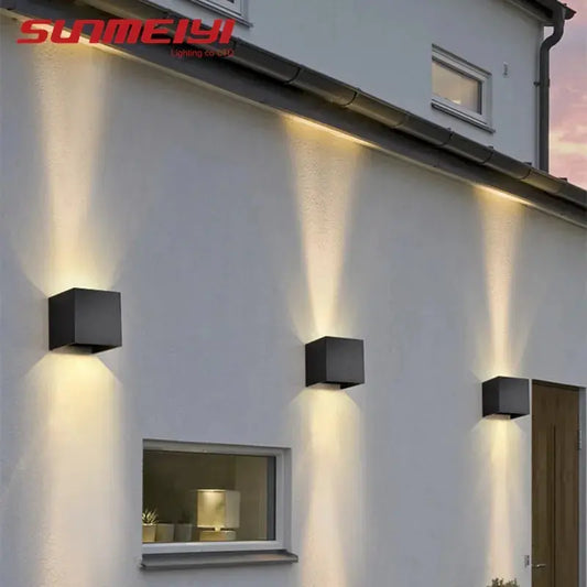 SUNMEIYI 12W LED Wall Light Outdoor Waterproof IP65 Porch Garden Wall Lamp Sconce Balcony Terrace Decoration Lighting Lamp
